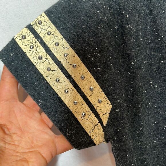 Harley Davidson Embellished Speckled Raglan T-shirt. Size Medium. - Picture 4 of 11